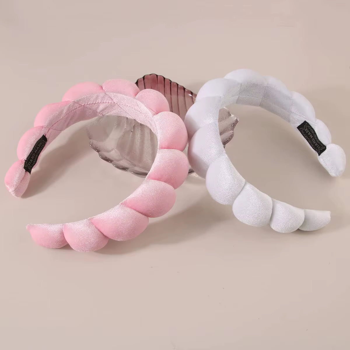 Spa Puffy Headband for Women - Sponge Headbands for Skincare, Face Washing, Makeup Removal, Shower, Hair Accessories