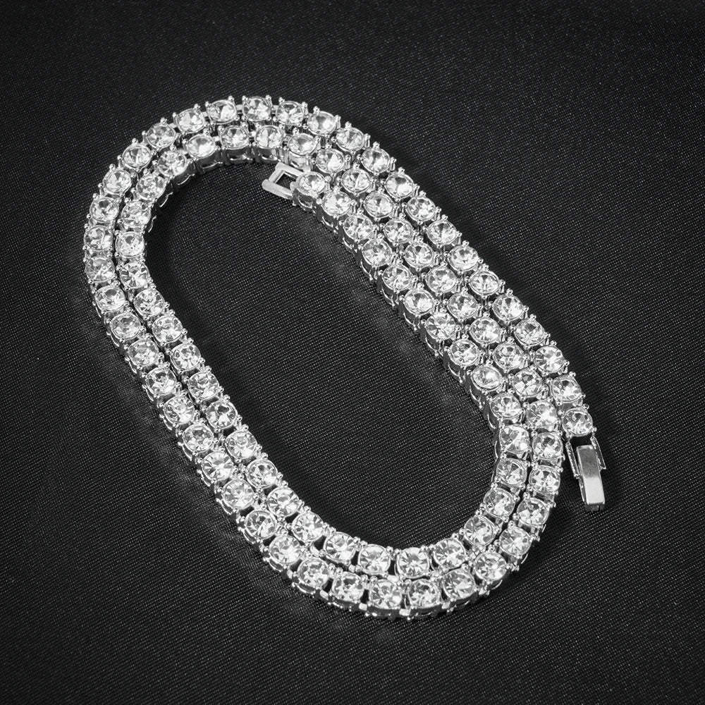 Hip Hop Shiny Cuban Link Chain Necklace