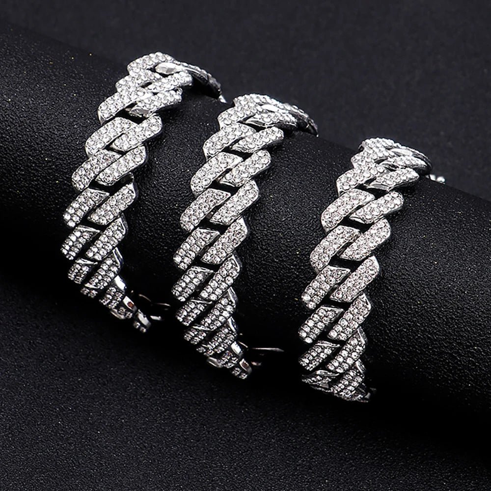 Hip Hop Shiny Cuban Link Chain Necklace