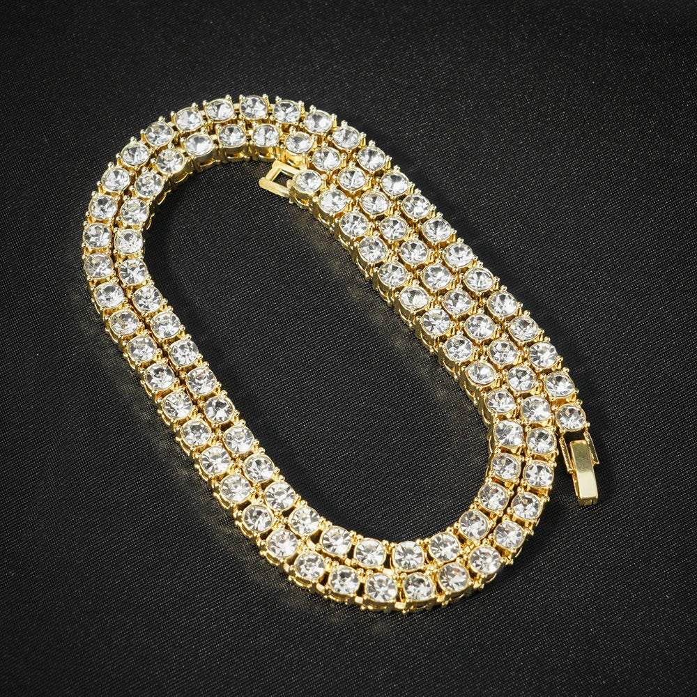 Hip Hop Shiny Cuban Link Chain Necklace