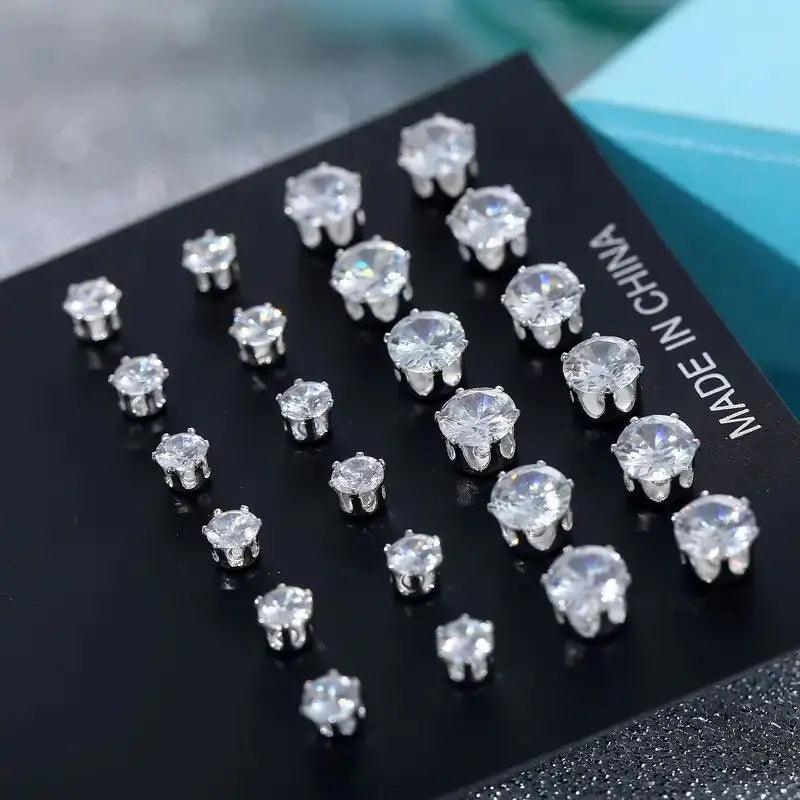 Zircon Stud Earrings Set